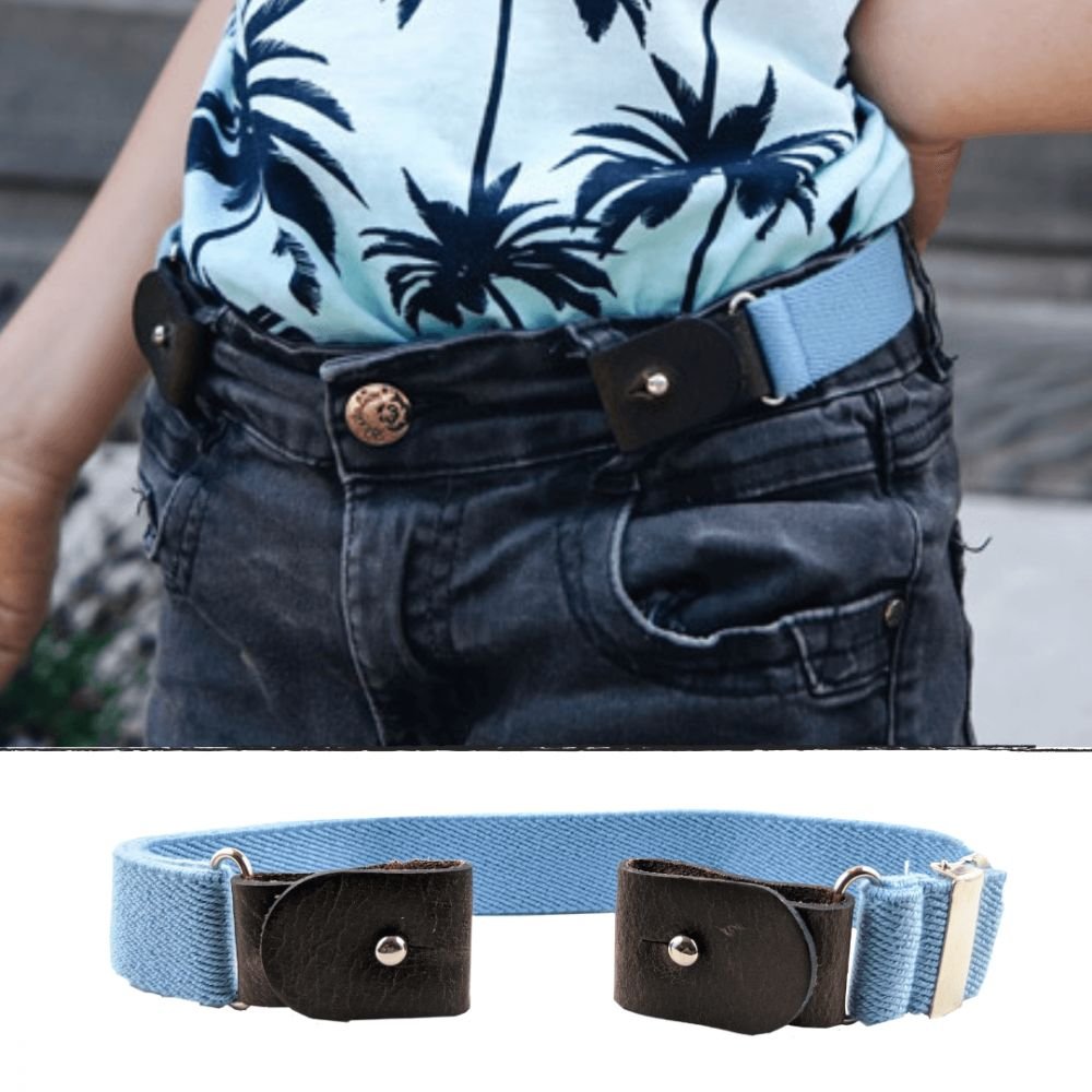CEINTURE BLEU CIEL SANS BOUCLE ENFANT – Image 2