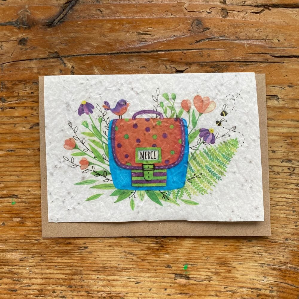 MERCI CARTABLE CARTE À PLANTER