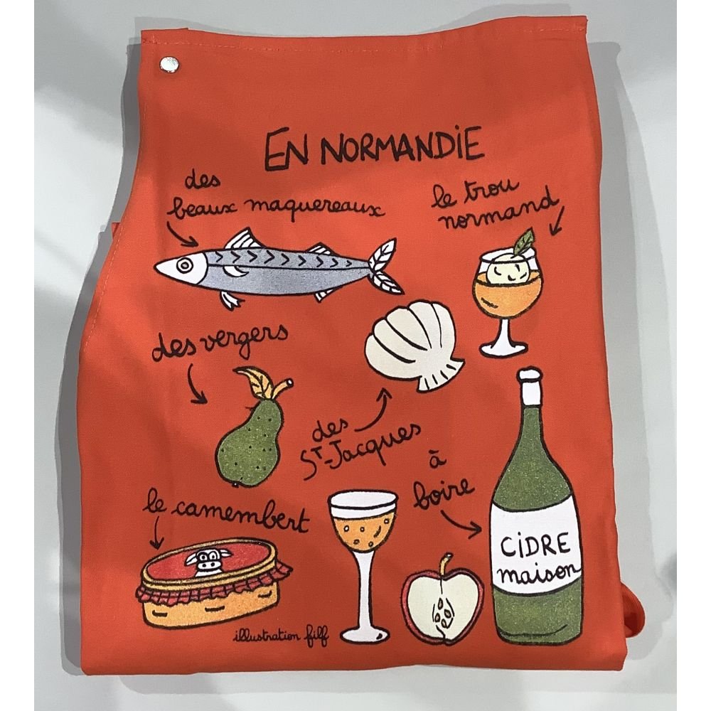 TABLIER - REGION NORMANDIE - ROUGE