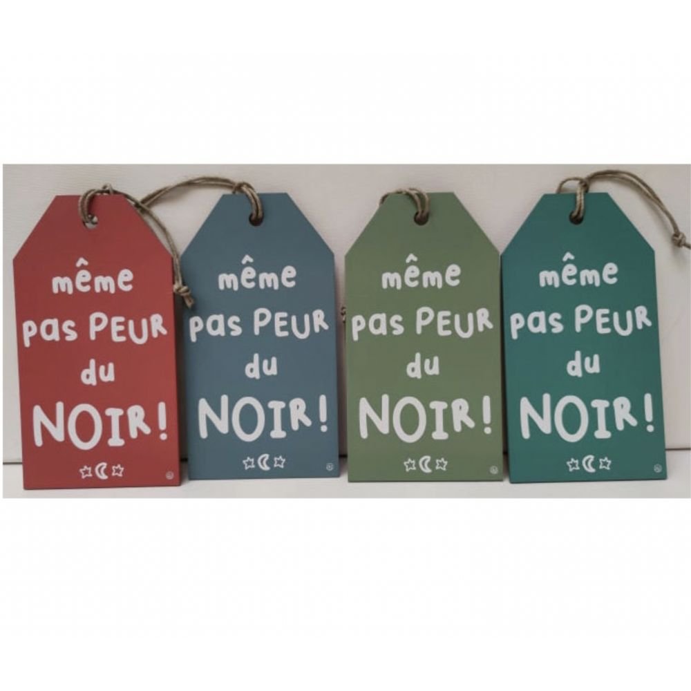 PLAQUE PM - BOIS - MEME PAS PEUR DU NOIR