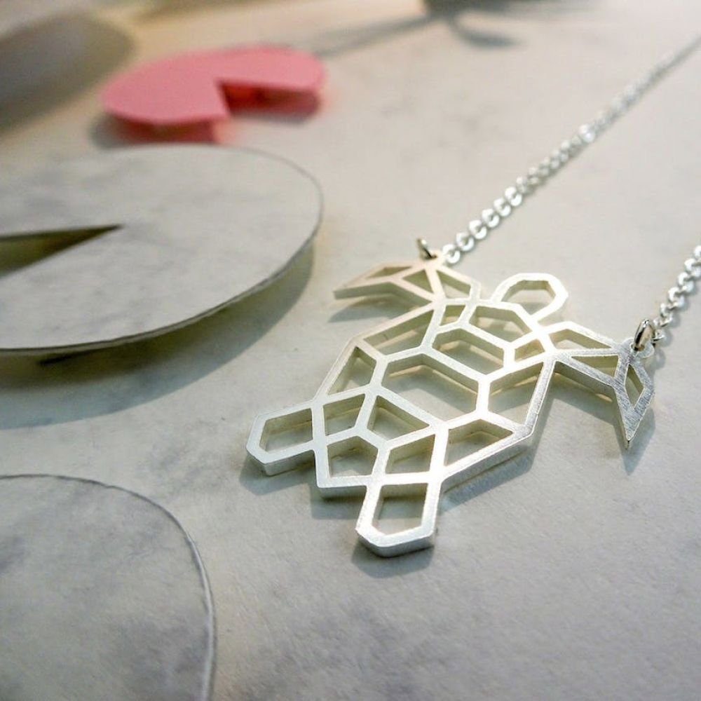 COLLIER TORTUE ARGENTE