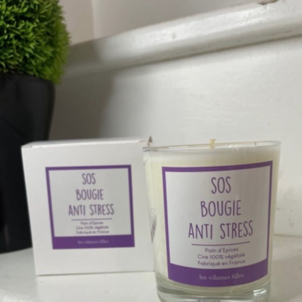 BOUGIE SOS ANTI STRESS (PARFUM PAIN D'EPICES)