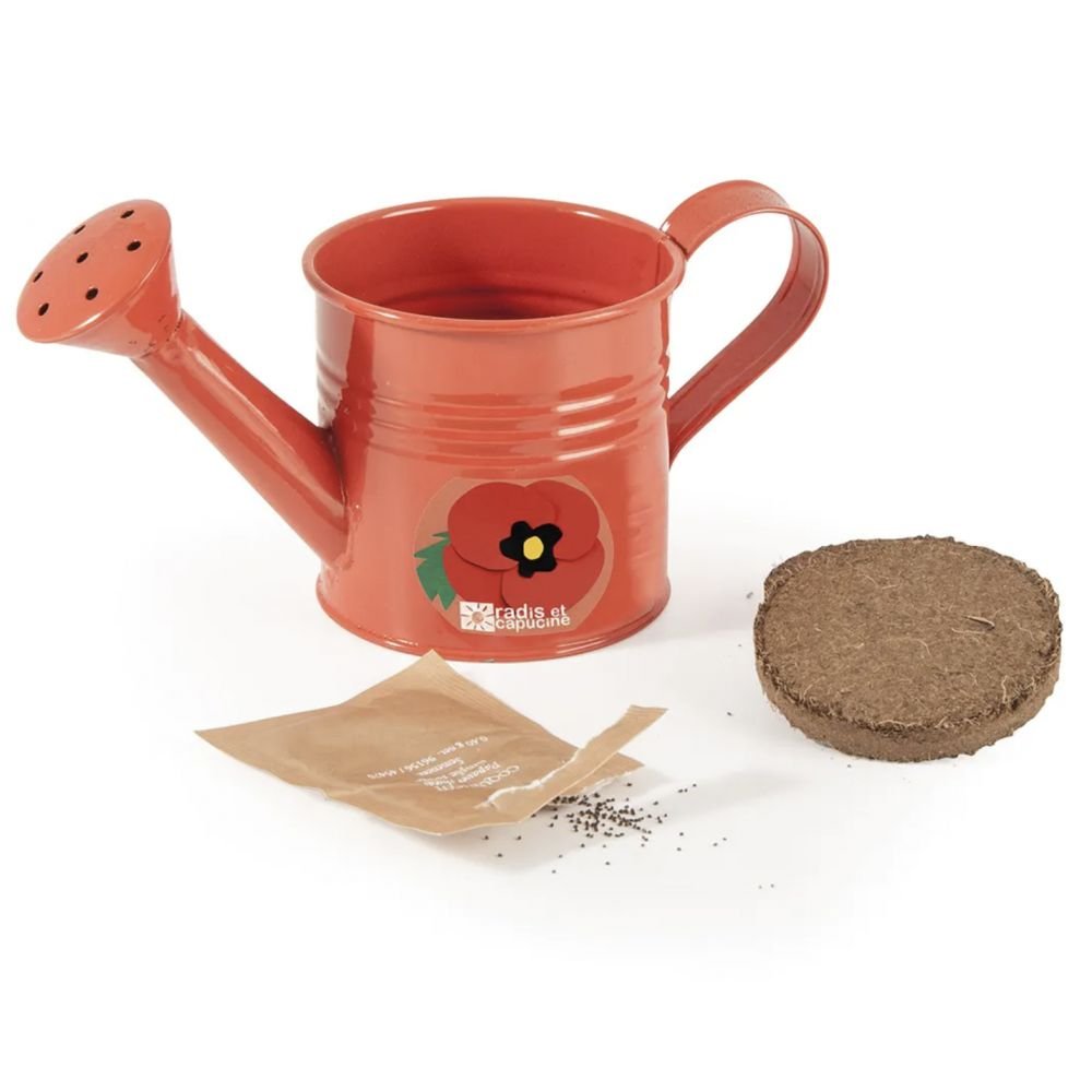 MINI ARROSOIR ROUGE AVEC GRAINES DE COQUELICOT – Image 2