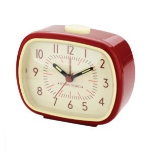 HORLOGE-REVEIL VINTAGE ROUGE