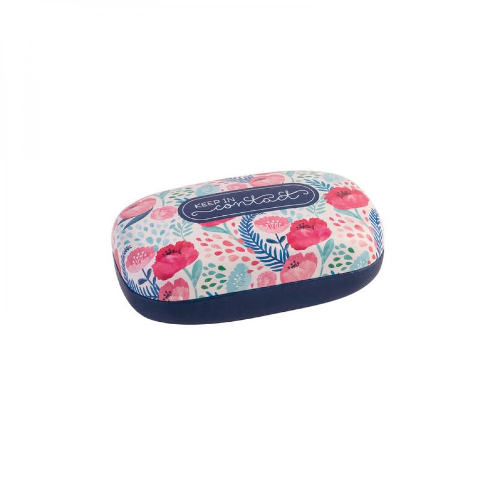 ETUI A LENTILLES AVEC MIROIR - FLEURS