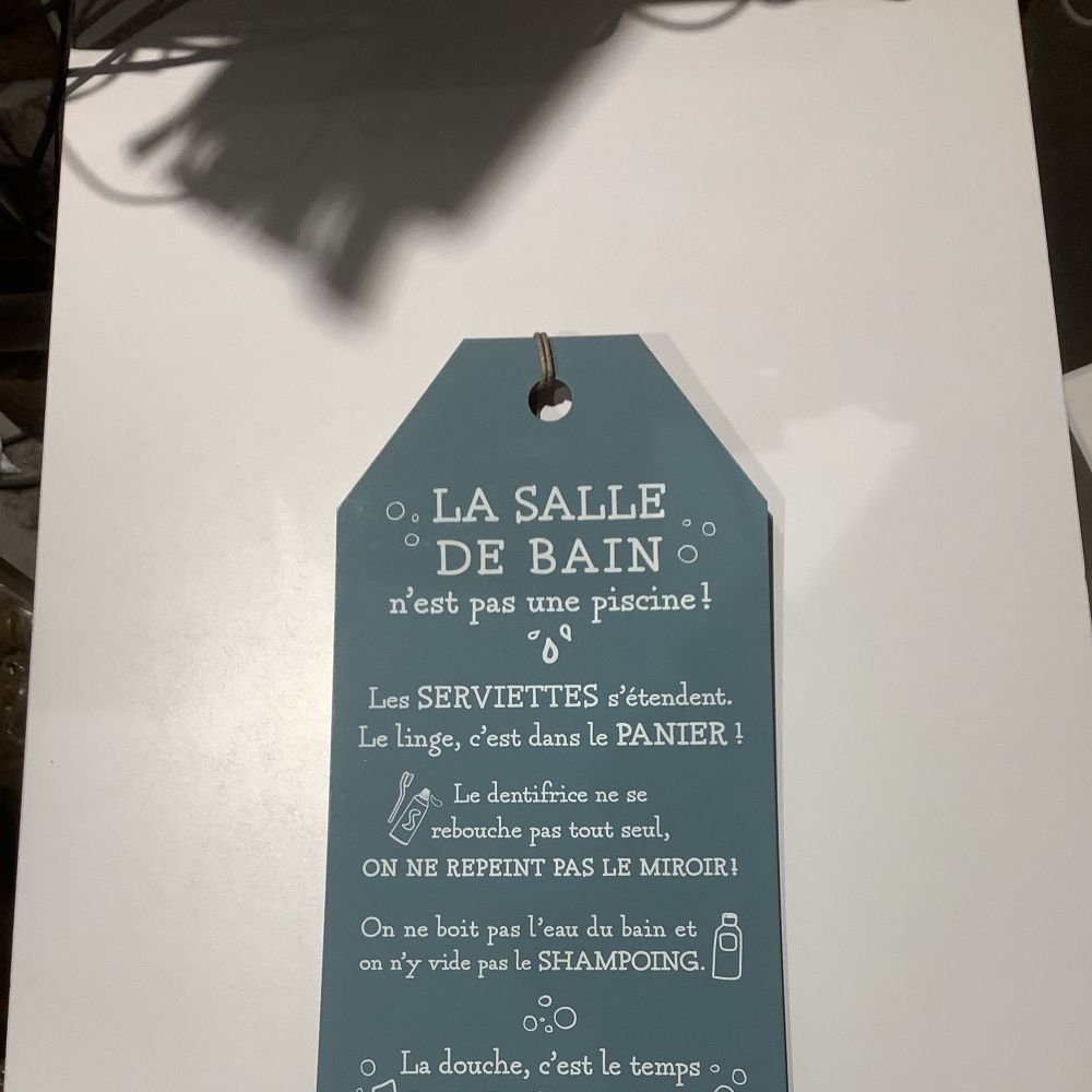 PLAQUE GM - BOIS - SALLE DE BAIN