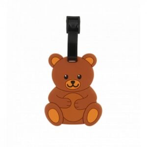ETIQUETTE BAGAGE ANIMAUX - OURS BRUN