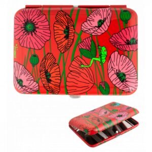 ETUI A CIGARETTES EN METAL - COQUELICOTS