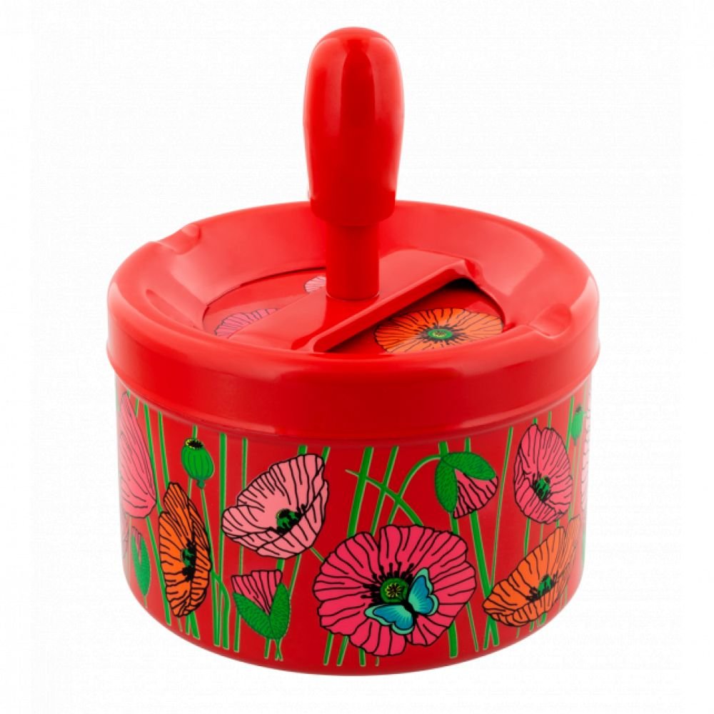 CENDRIER POUSSOIR - COQUELICOTS - POUSSE POUSSE