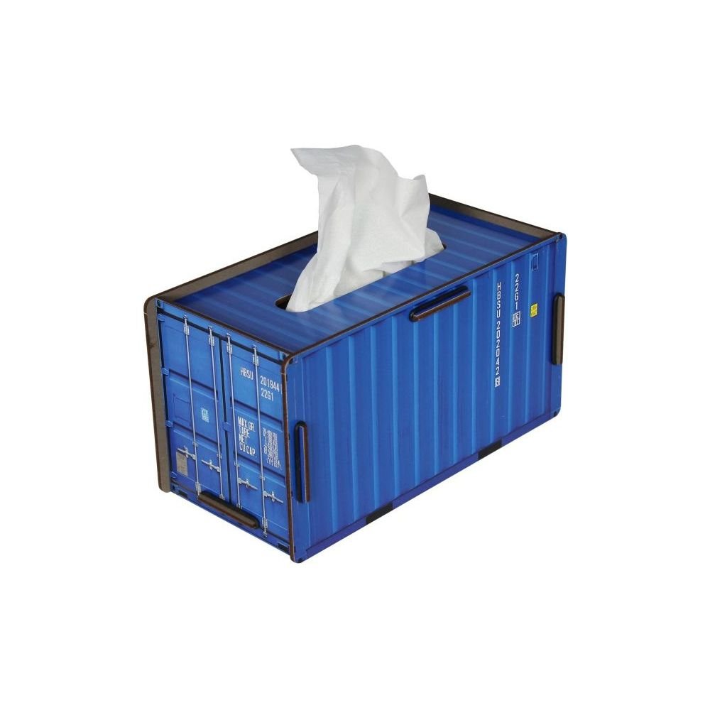 BOITE A MOUCHOIRS - BLEU - CONTAINER
