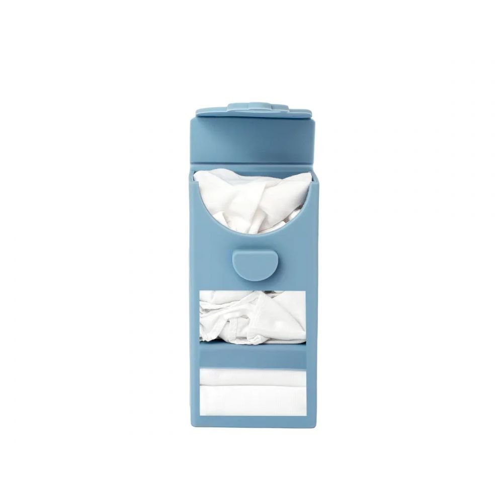 BOITIER BLEU + 6 MOUCHOIRS COTON BIO REUTILISABLES – Image 2