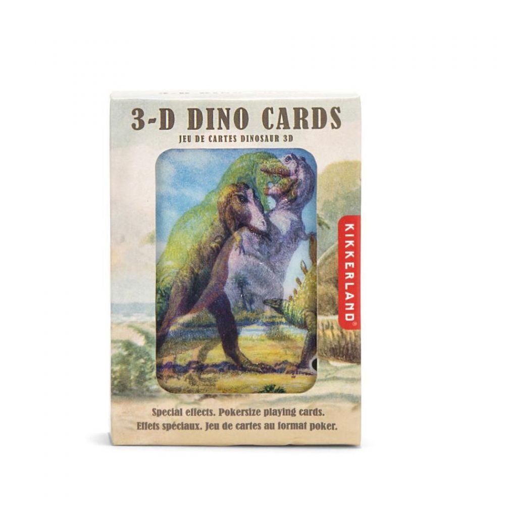 JEU DE CARTES 3D DINOSAURE