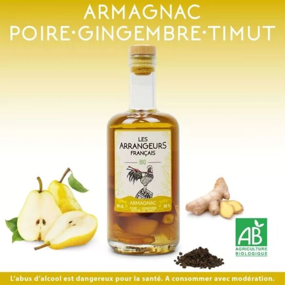 ARMAGNAC ARRANGE AOC BIO POIRE-GINGEMBRE 70CL