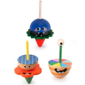 TOUPIE EN BOIS MONSTRE