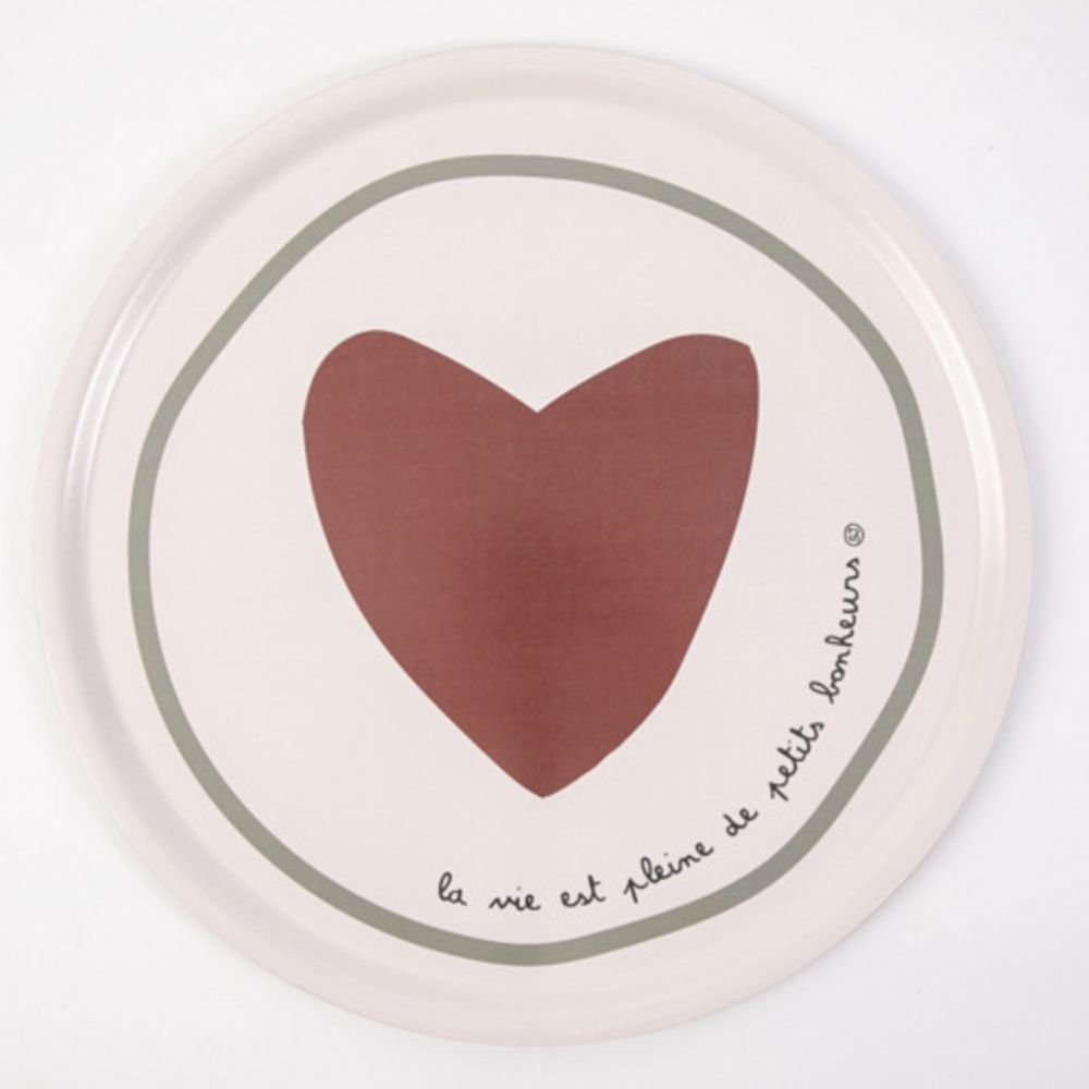 PLATEAU LIEGE THERMO ROND LA VIE EST PLEINE DE PETITS BONHEURS