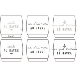 6 VERRES RONDS UN P'TIT VERRE AU HAVRE