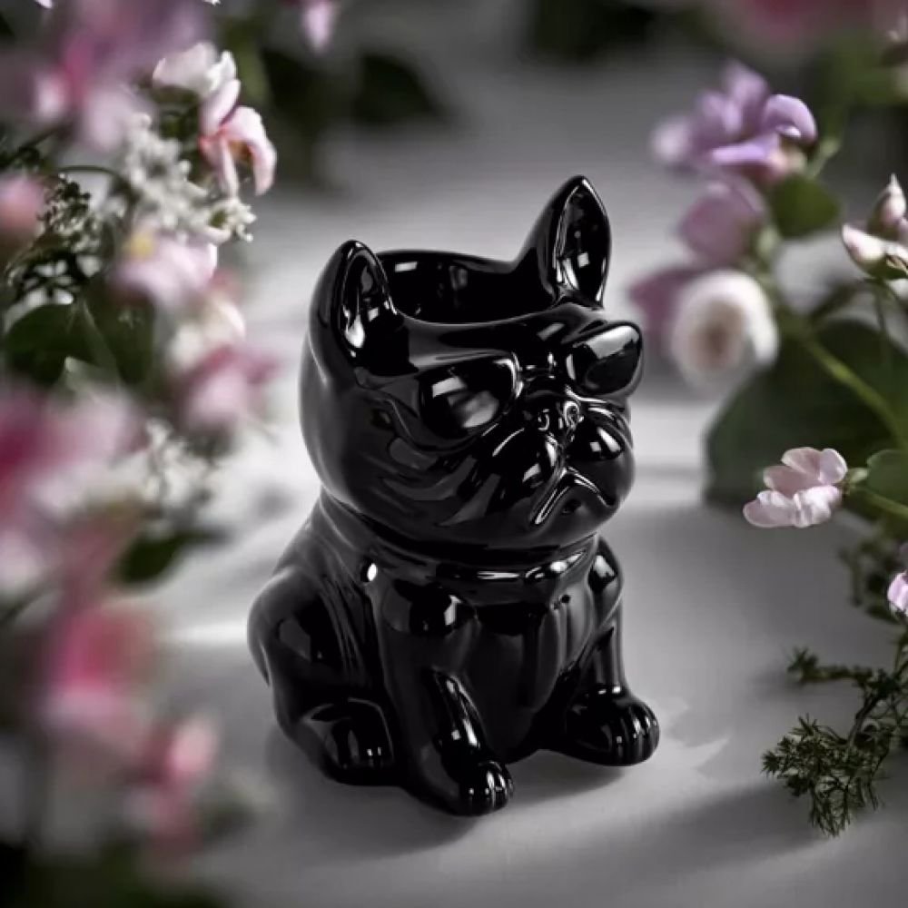 BRÛLE PARFUM CERAMIQUE BULLDOG NOIR