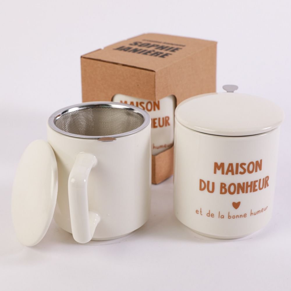 TISANIERE MAISON DU BONHEUR CUIVRE