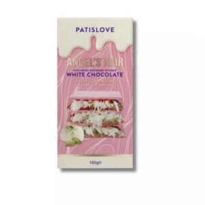 CHOCOLAT BLANC FRAMBOISE BARBE À PAPA PISTACHE 180G