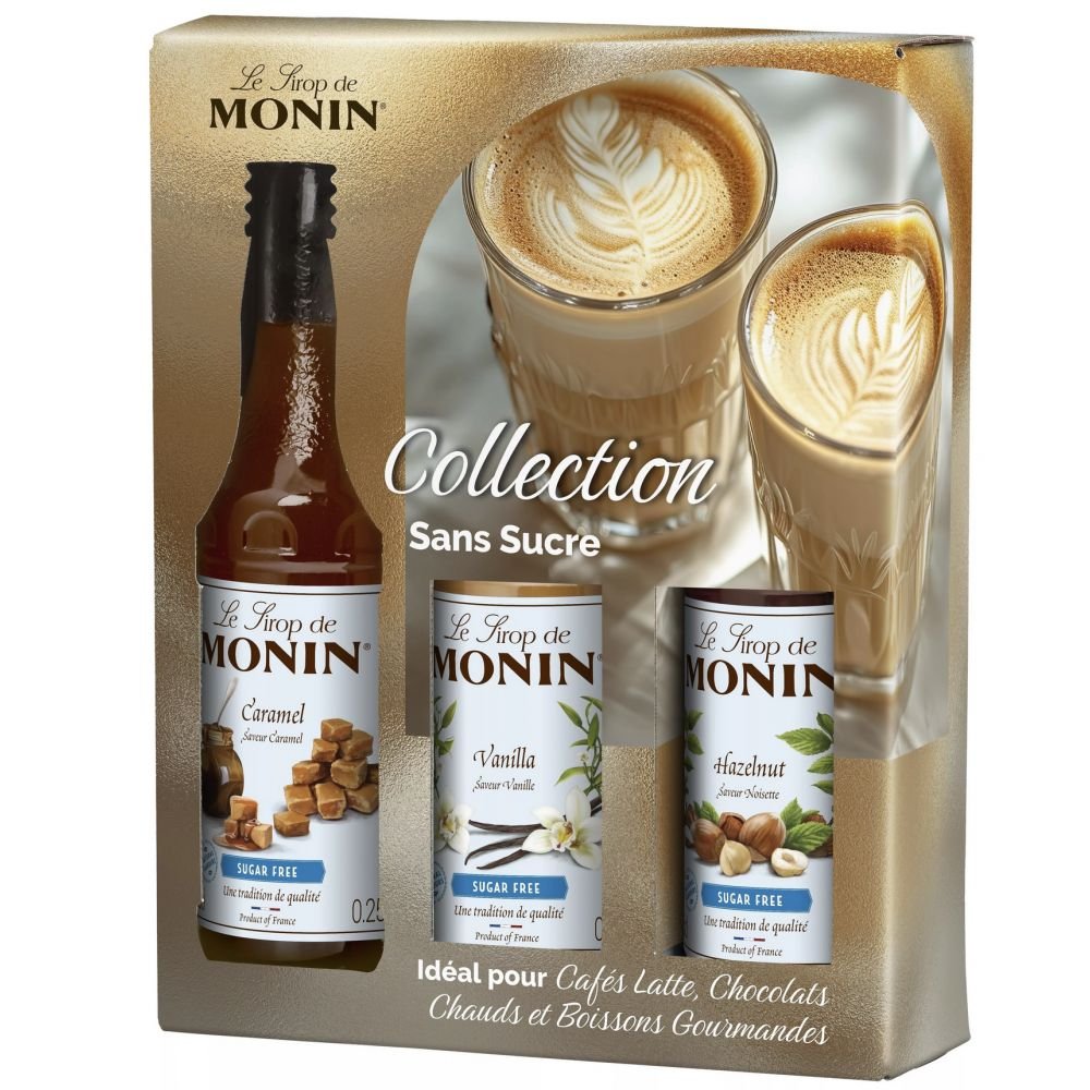 COFFRET DE SIROPS SANS SUCRE POUR BOISSONS CHAUDES