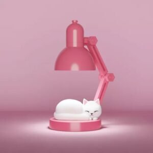 MINI LAMPE CHAT - VEILLEUSE ROSE