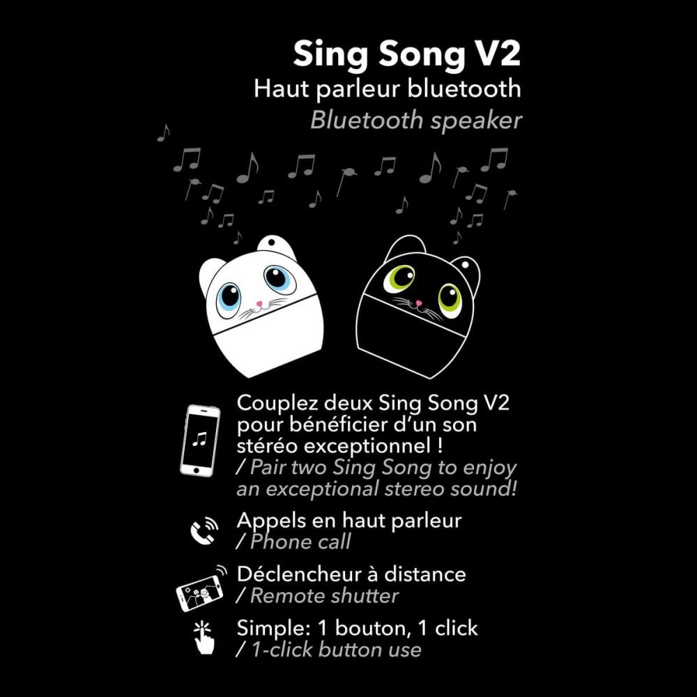 ENCEINTE BLUETOOTH - CHAT BLANC SING SONG 2 – Image 4