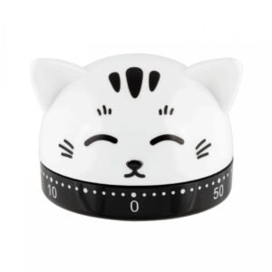 Minuteur chat blanc