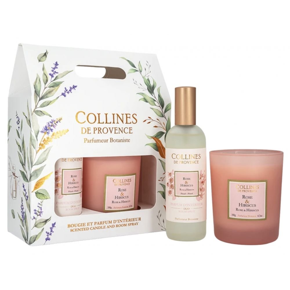 Coffret Rose & Hibiscus Bougie 180g & Parfum d'intérieur – Image 2