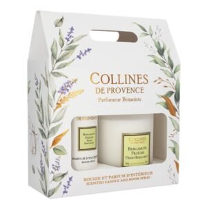 Coffret Bergamote Fraîche Bougie 180g & Parfum d'intérieur