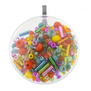 PENDENTIF - MEDIUM - GALET - PERL/PAIL