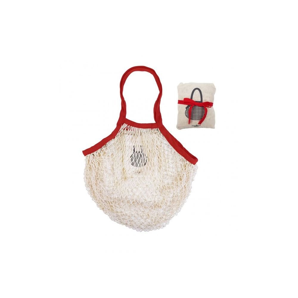 SAC PLIABLE COTON NATUREL - ROUGE