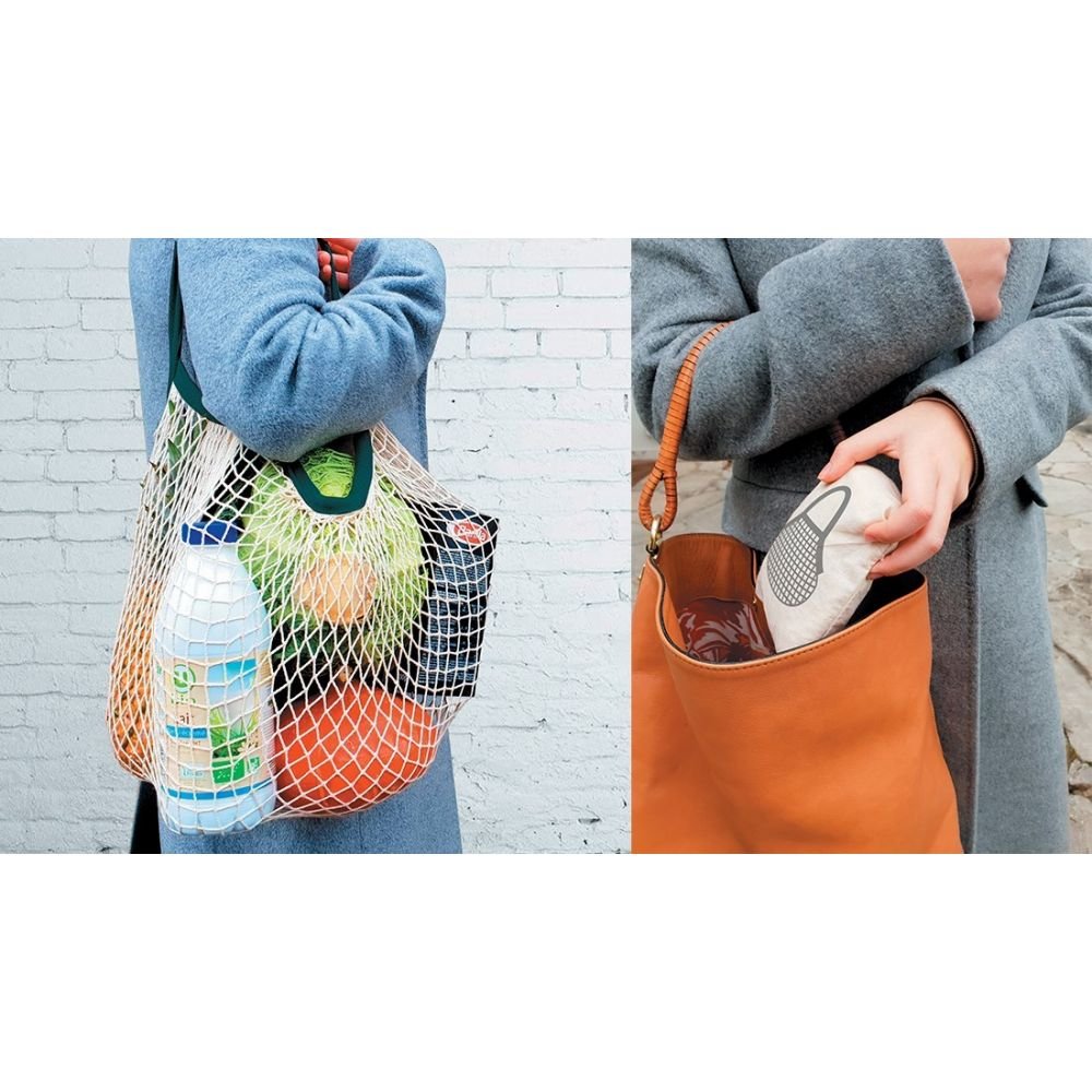 SAC PLIABLE COTON NATUREL - ROUGE – Image 3