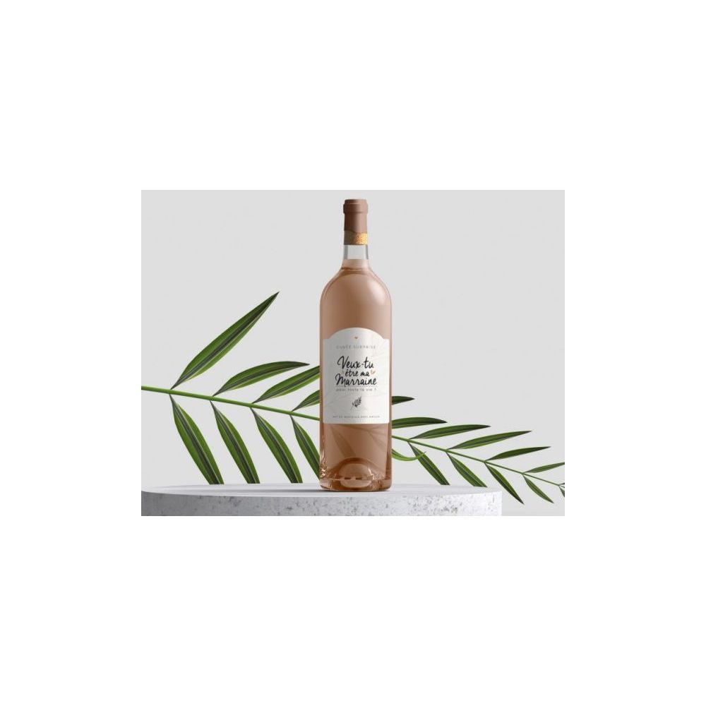ETIQUETTE BOUTEILLE - VEUX-TU ÊTRE MA MARRAINE ?