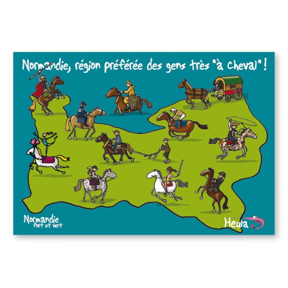 CARTE POSTALE - TRES A CHEVAL