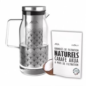 CARAFE FILTRANTE EN VERRE ET INOX AKUA - NOUVELLE VERSION