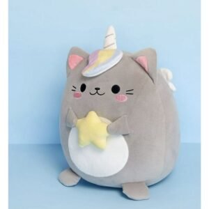 COUSSIN POUR ENFANT CHAT GRIS KAWAII