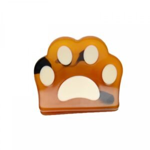 Mini pince CHEVEUX Patte de chat caramel