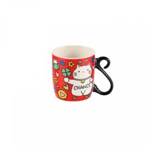 Mug HOUBA Chat bonheur rouge