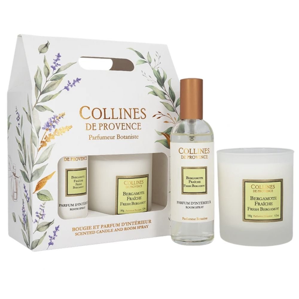 Coffret Bergamote Fraîche Bougie 180g & Parfum d'intérieur – Image 2