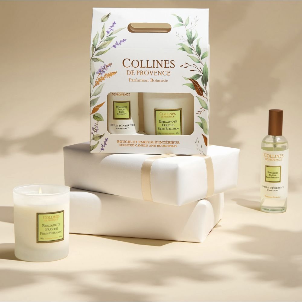 Coffret Bergamote Fraîche Bougie 180g & Parfum d'intérieur – Image 3