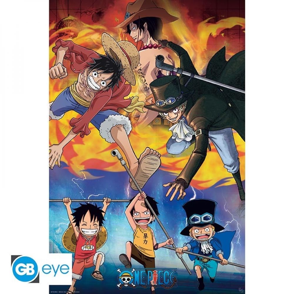 MAXI POSTER - ONE PIECE - Monkey D Luffy, Portgas D Ace et Sabo
