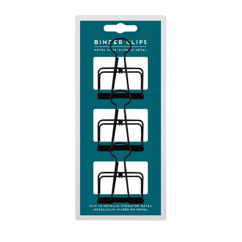 SET DE 3 GRANDES PINCES METAL NOIR