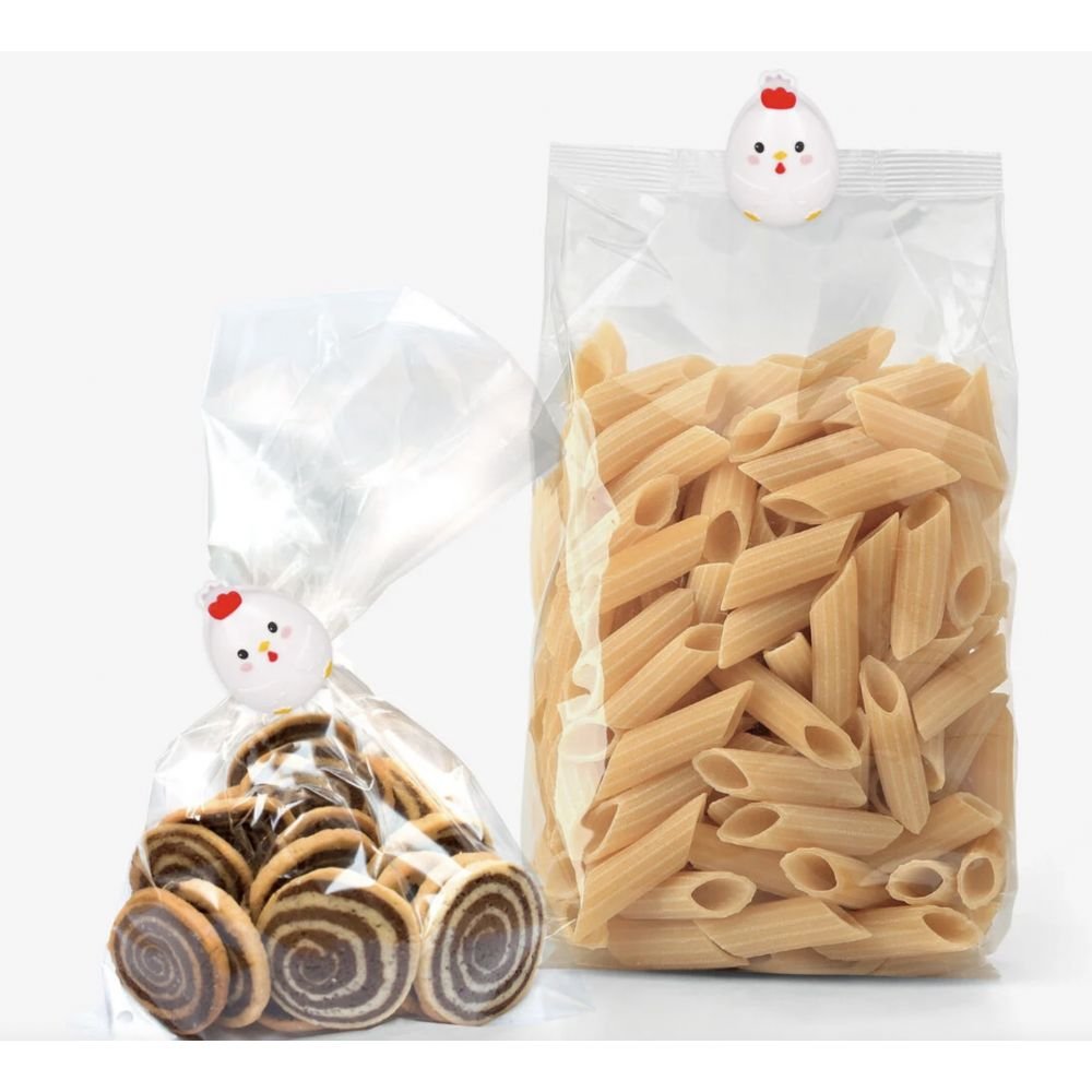 SET 4 CLIPS DE FERMETURE POUR SACHETS - POULE