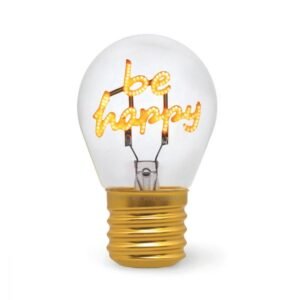 LAMPE DE TABLE AMPOULE - BE HAPPY