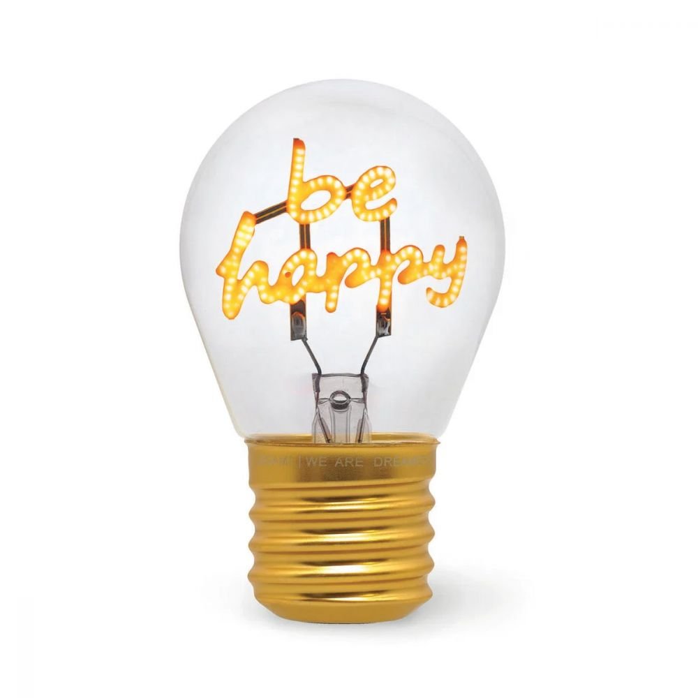 LAMPE DE TABLE AMPOULE - BE HAPPY