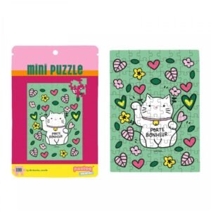 Mini Puzzle (99 pièces) chat porte bonheur