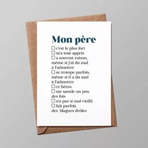 Carte à cocher - mon pere