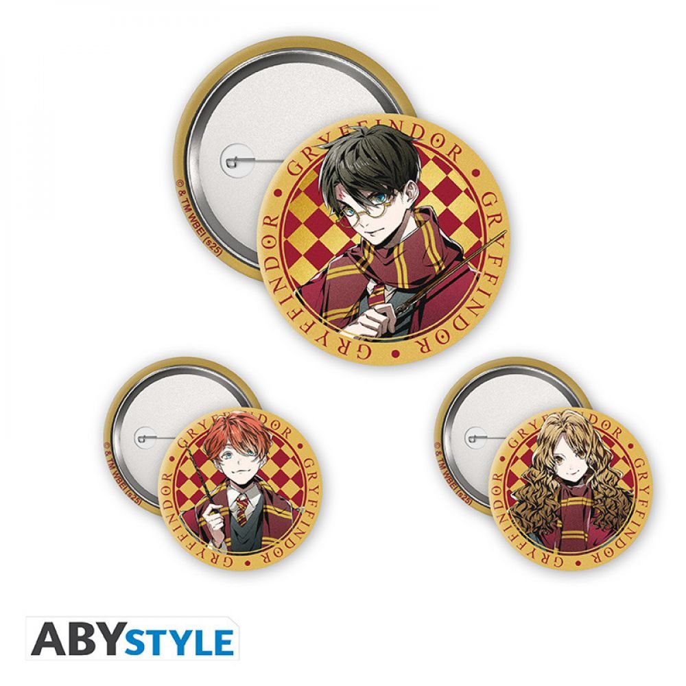 HARRY POTTER - Pack de Badges - Harry, Hermione & Ron
