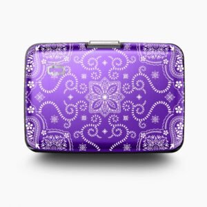 PORTE CARTES ACIER - MANDALA VIOLET - STOCKHOLM
