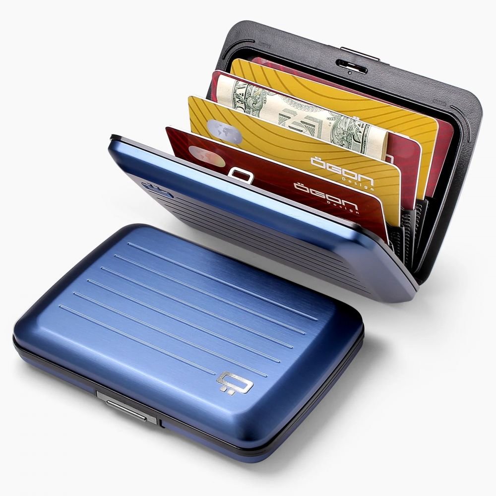 PORTE CARTES ACIER - BLEU MARINE - OSLO